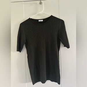 AKRIS PUNTO— Black/Grey Sweater Top